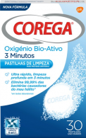 Corega Pastilhas de Limpeza Oxignio Bio-Ativo 30 pastilhas