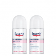 Eucerin Duo Desodorizante pele sensível 24h Roll on 2 x 50 ml com Desconto de 50% na 2ª Embalagem